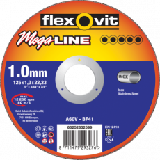 Flexovit Mega-line inox A46V doorslijpschijf 115 x 1,6 x 22,23 