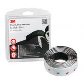 3M Haak en Lus klittenband SJ352B zwart 25mm x 1,25m x 4,4mm in blister