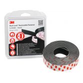 3M Dual Lock hersluitbare klikband zwart 25mm x 2,5m x 5,7mm 40 kopjes/cm²